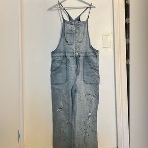 Vintage C Denim Est. 1946 Distressed Denim Overalls -Size 14